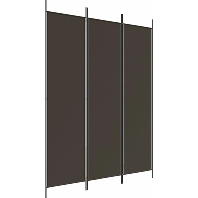 vidaXL Paraván textilní 150 × 200 cm hnědý 3dílný 350179