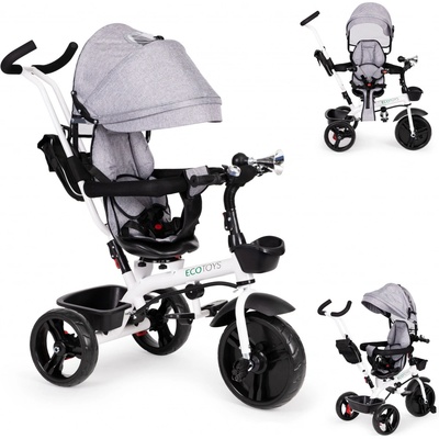 EcoToys 360 Šedá so strieškou sivá