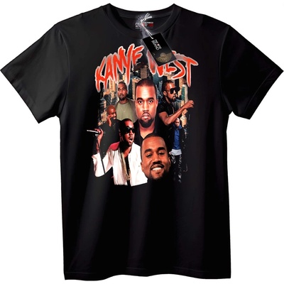 NOONEBRAND Тениска Колаж Kanye West - 4XL, White