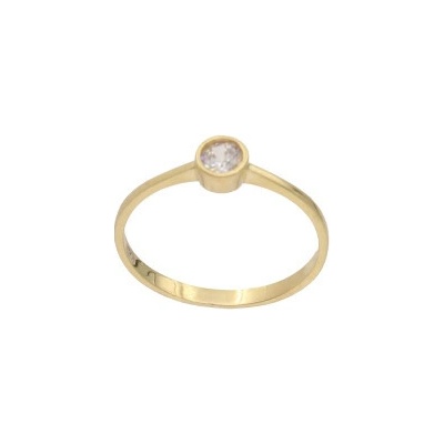 KA RRCA008 Zlatý prsteň so zirkónom