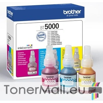 Image 1 of Brother Комплект 3 бутилки с мастило BROTHER BT5000 Cyan, Yellow, Magenta