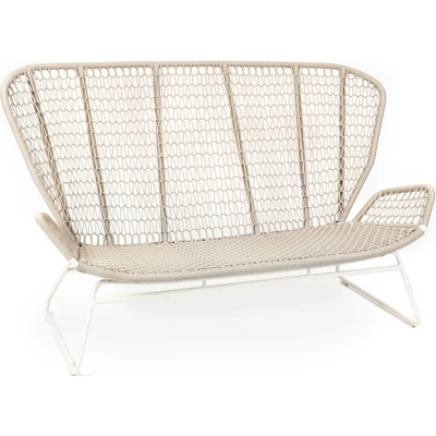 Fischer Möbel Záhradná pohovka WING LIGHT 2771WS biela, dvojmiestna