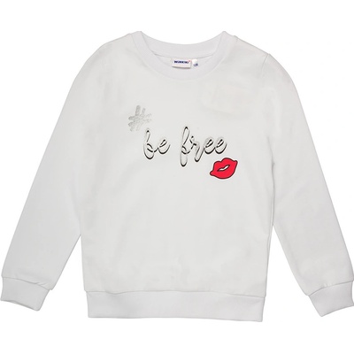 Winkiki WJG 02947 Dievčenská mikina biela