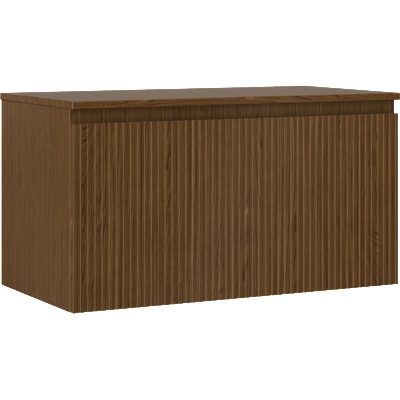 Mexen Rivel шкаф за баня за мивка 90 см с плот, 1 чекмедже, набразден, орех - 91A20-09047-1-BFC86 (91A20-09047-1-BFC86)