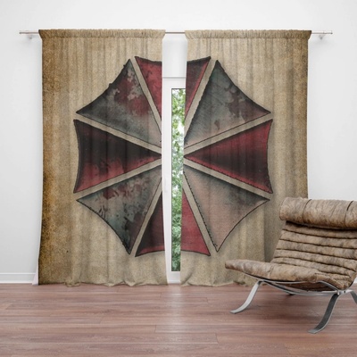Sablio Závěs Resident Evil Umbrella Corporation Vintage: 2ks 140x250cm