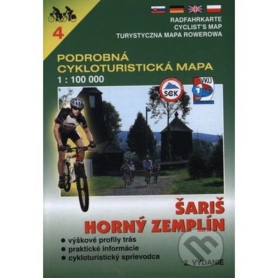 Šariš, Horný Zemplín 1:100 000 - cykloturistická mapa č. 4 - Kolektív autorov