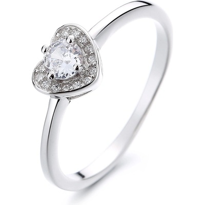 DELIS Пръстен от сребро 925, jw1325, дизайн на сърце, с родиево покритие (jw1325)