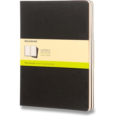 Moleskine Sešity 3 ks černé XL čisté