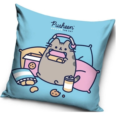 Carbotex vankúš Mačička Pusheen motív Piknik v posteli 40x40