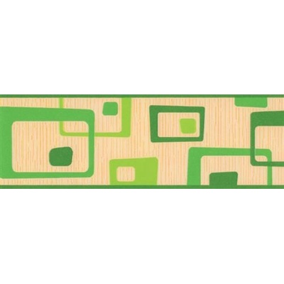 IMPOL TRADE 69032 Samolepící bordura abstrakt zelený 5 m x 6,9 cm – Zboží Dáma