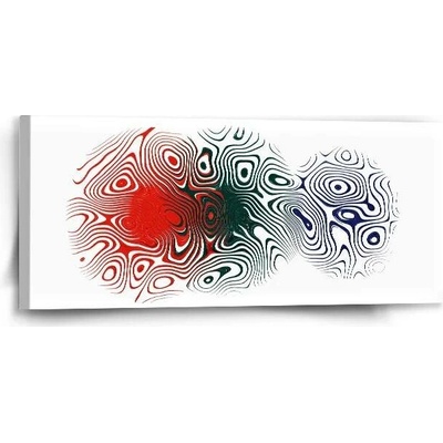 Sablio Obraz Dvoubarevná abstrakce - 110x50 cm