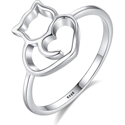 Silenti Jewelry Сребърен пръстен "Kitty" - 6 - 52мм (16.6мм диам. )