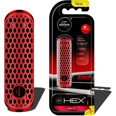 Aroma Car FANCY SHAPES POLYMER HEX Cherry