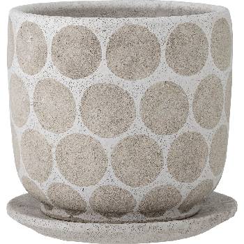 Bloomingville Саксия Felan с поставка 19 см (82057690)