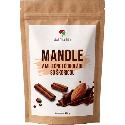 MatchaDay Mandle v mliečnej čokoláde so škoricou 200 g