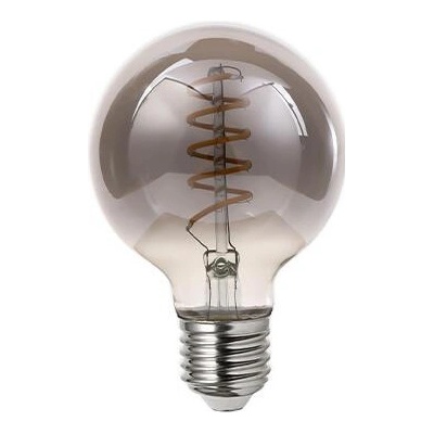 LVT Stmievateľná dekoračná LED žiarovka E27 4W 2200K G80 filament dymová PL1790