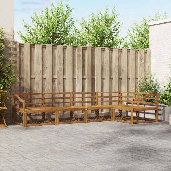 vidaXL Комплект дивани за открито 5 pcs Естествен (3367592)