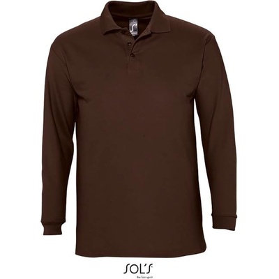 Sol's Winter II pánska polokošeľa s dlhým rukávom chocolate