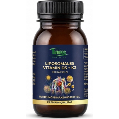 Futures Nutrition Liposomální vitamín D3 + K2 180 kapslí