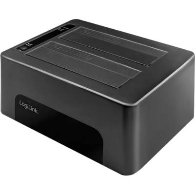 Докинг Станция за Харддиск LogiLink Quickport QP0029, 2 гнезда, 2, 5", 3.5", SATA, USB 3.2, черна (QP0029)