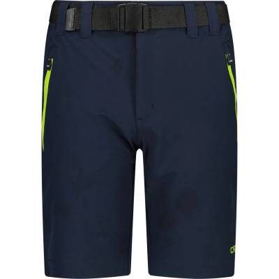 CMP Детски къси панталони CMP Kid's Bermuda with Belt Shorts - B. Blue / Limegreen - размер 128 (EU) (701-3091-0815)