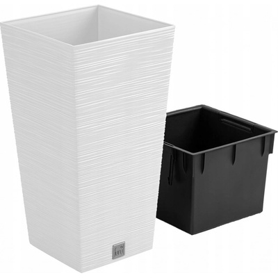 Prosperplast Květináč 26,5 x 26,5 x 50 cm plast bílý