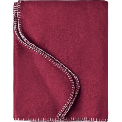 Daiber JN 1901 fleece deka bordeaux/natural 130x170