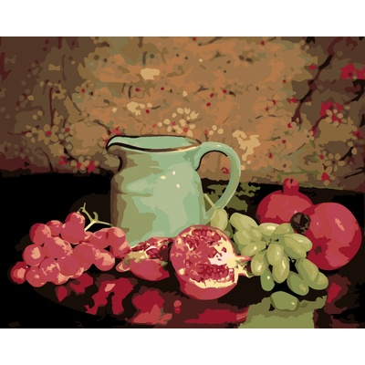 Zuty Malování Podle Čísel Zátiší S Ovocem 80 x 100 Cm Plátno Rám 8596530093435
