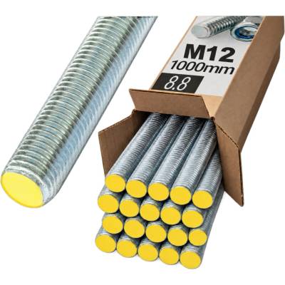 Oramat M12x1000mm (20ks) - 8.8 DIN 975 ZN - Závitová tyč