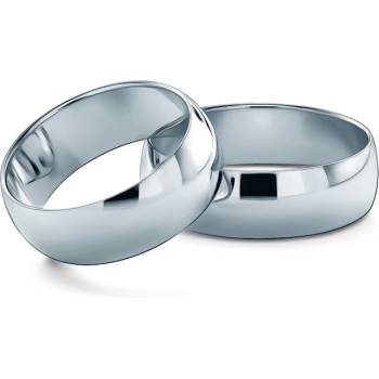 SAVICKI Брачни халки: платина, полукръгли, 7 мм