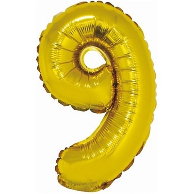 Nafukovací balón 100cm číslo 9 zlatý