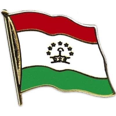 Odznak (pins) 20mm vlajka Tadžikistan - farebný