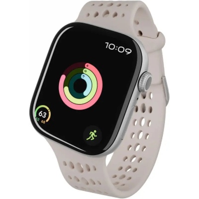 Decoded Силиконова каишка Decoded Ares O за Apple Watch 40/41/42 мм - бежова (D26AWS42ABS1CY)