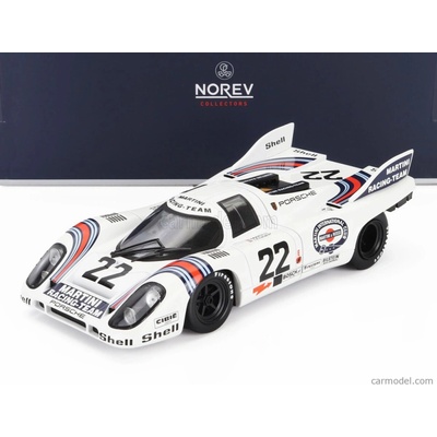 Norev Porsche 4.9l Team Martini Racing N 22 Winner Le Mans 1971 Helmut Marko Gijs Van Lennep Bílá 1:18