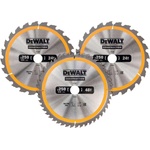 DEWALT - Комплект циркулярни дискове за дърво, 250x30 mm, 3 части DT1963 (DT1963)