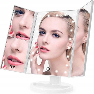 Stojace zrkadlo LED biele rozkladacie super bright USB