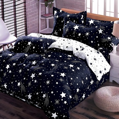 EmonaMall Двулицево спално бельо с ластик EmonaMall, 6 части - Модел S17490 (S17490-33333e)