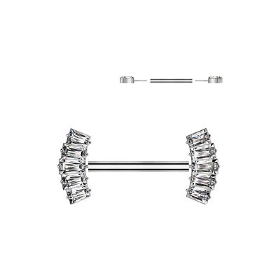 Šperky4U piercing do bradavky titan Push In TIT1408-C