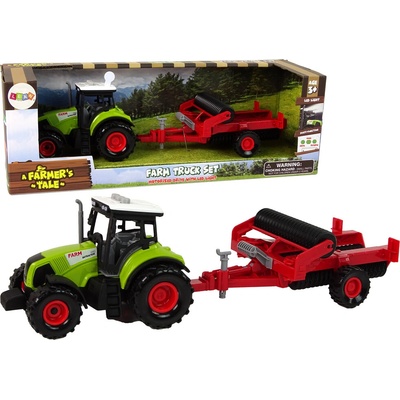 Mamido Elektrické autíčko traktor pre deti s prívesom Farma