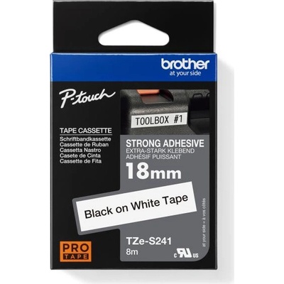 Samolepiaca páska Brother TZe-S241 18 mm biela/čierna