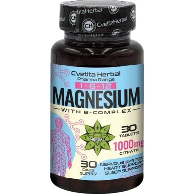 Cvetita Herbal Magnesium + B - Complex [30 Таблетки]