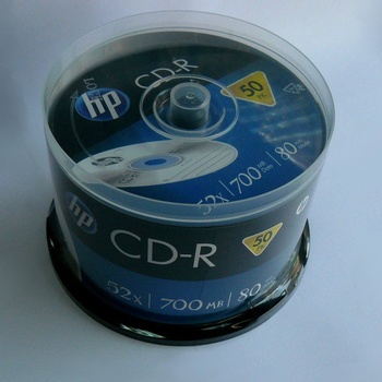 HP Оптичен носител CD-R 25Gb, HP hp0015, 52x, 50бр (hp0015)