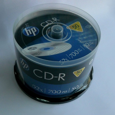 HP Оптичен носител CD-R 25Gb, HP hp0015, 52x, 50бр (hp0015)