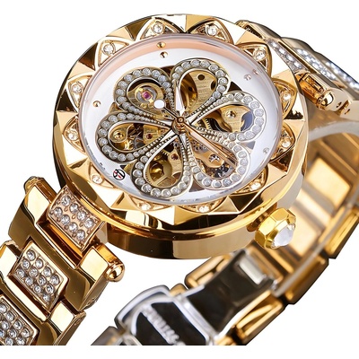 Forsining Дамски Часовник forsining la-14564 - Златен / Бял kp14564 (la-14564)