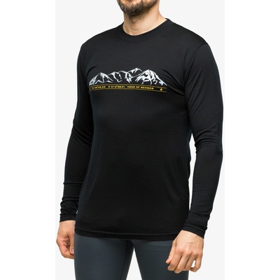 Sensor Merino Active PT Tee L/S black mountains