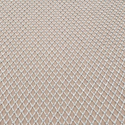 Pružná sieťovina 2579-001, biela s kamienkami, š.130/150