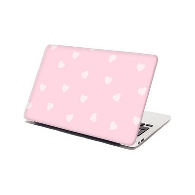 Sablio Samolepka na notebook Růžová srdíčka - 29x20 cm