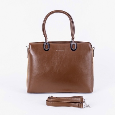 David Jones střední tříoddílová elegantní kabelka do ruky CM6563 Hnědá