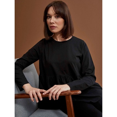 Moodo Черна дамска блуза с къдрици Moodo Moodo | Cheren | ЖЕНИ | XS