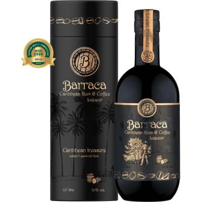 Barraca Caribbean Rum & coffee 30% 0, 7 l (tuba)